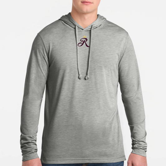 TCR: Crown R, Long Sleeve Triblend Tech Hoodie