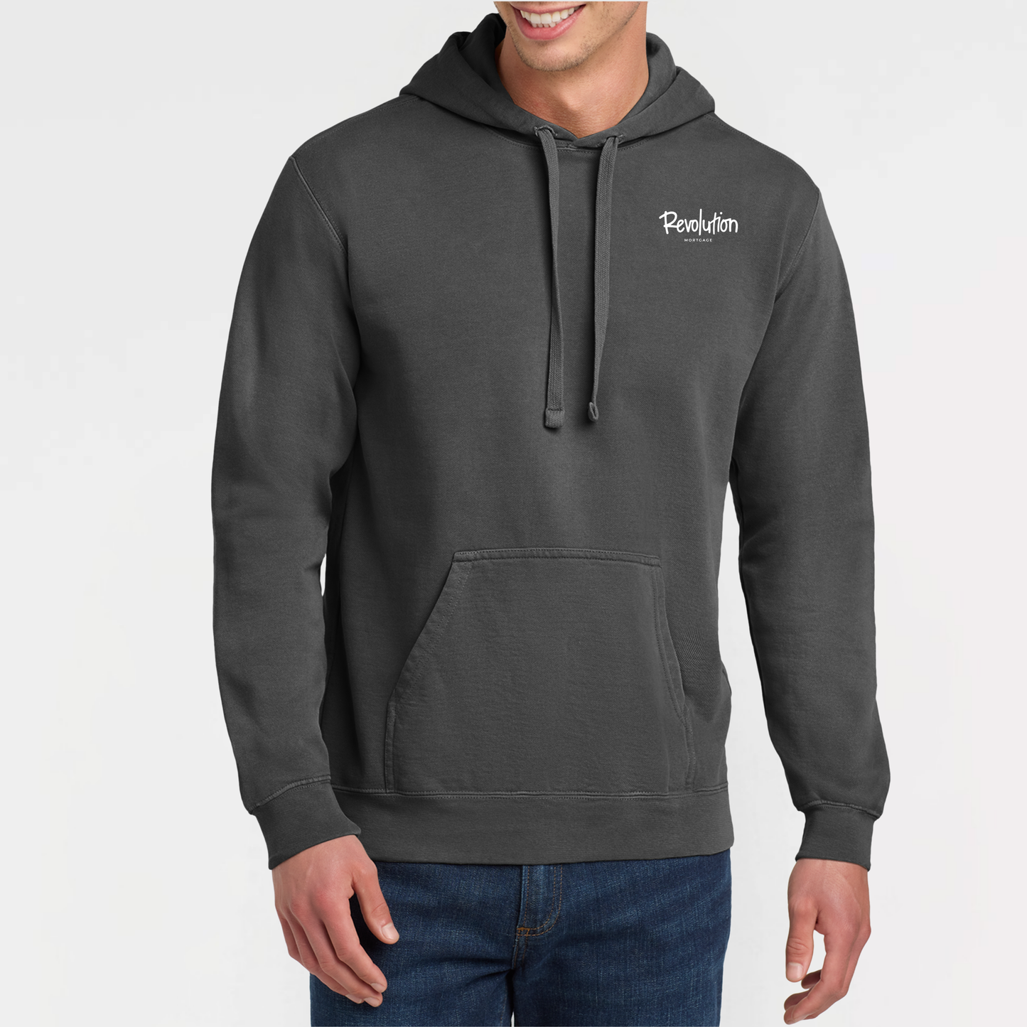 Revolution Mortgage: Embroidered, Comfort Colors® Hooded Sweatshirt