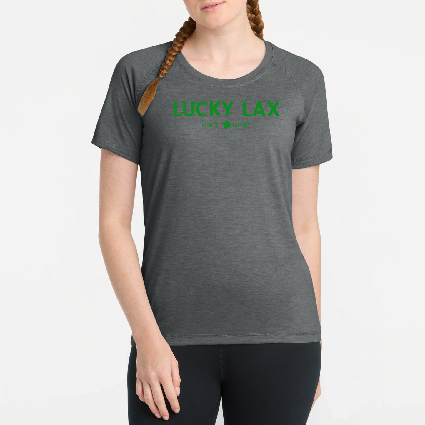 LuckyLax: Women's Raglan Triblend Tech T-Shirt