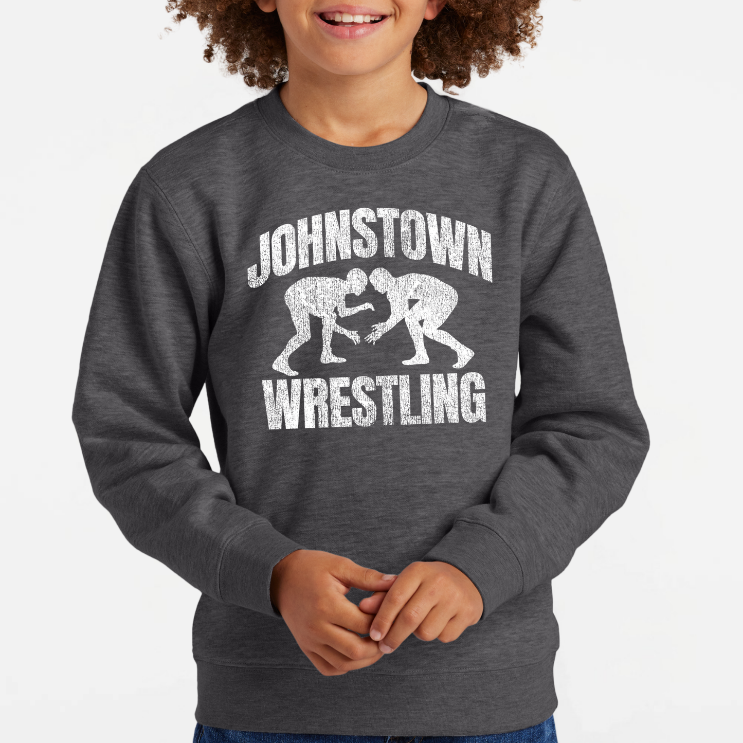 JYAA: Johnstown Wrestling *distressed graphic* Crew Sweatshirt