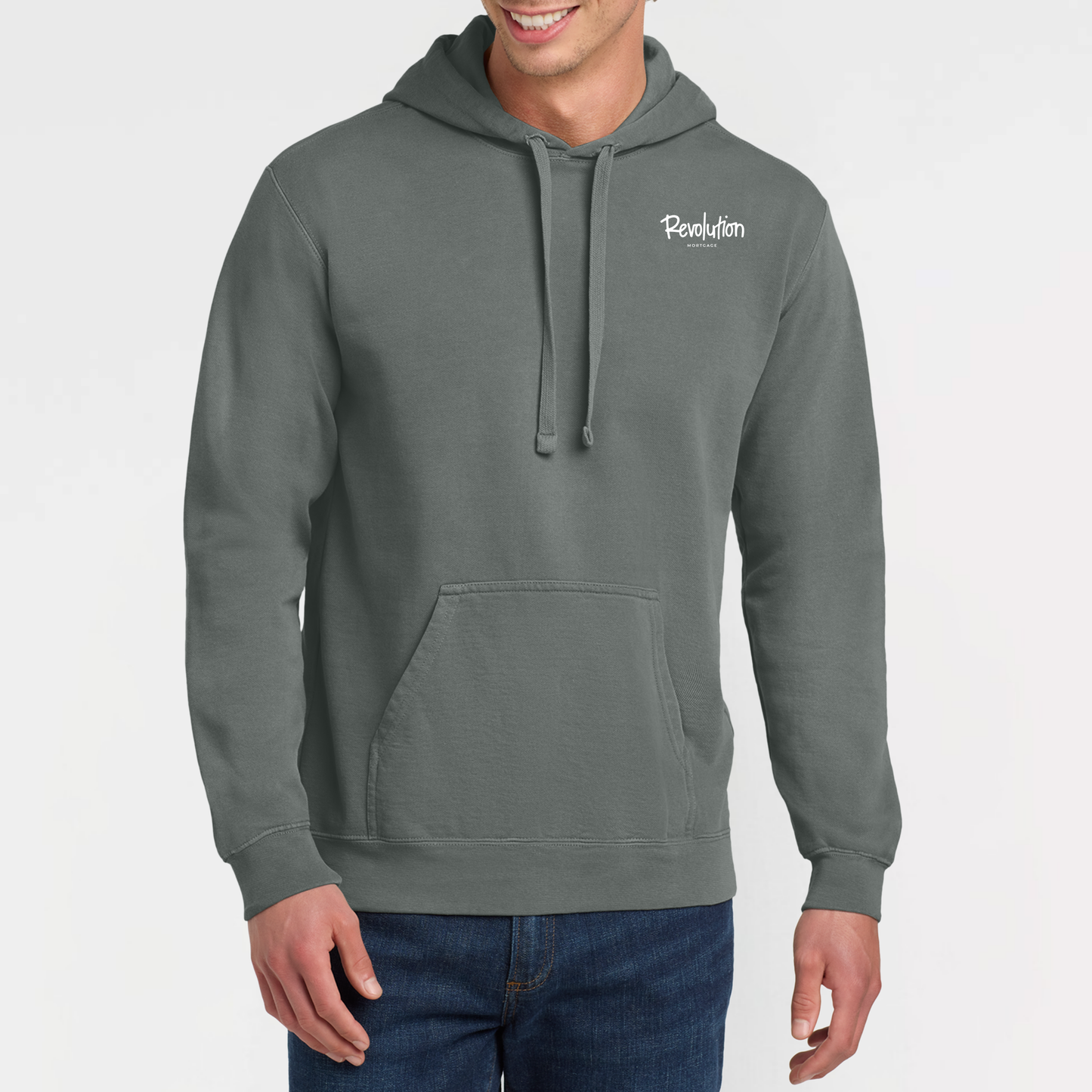 Revolution Mortgage: Embroidered, Comfort Colors® Hooded Sweatshirt