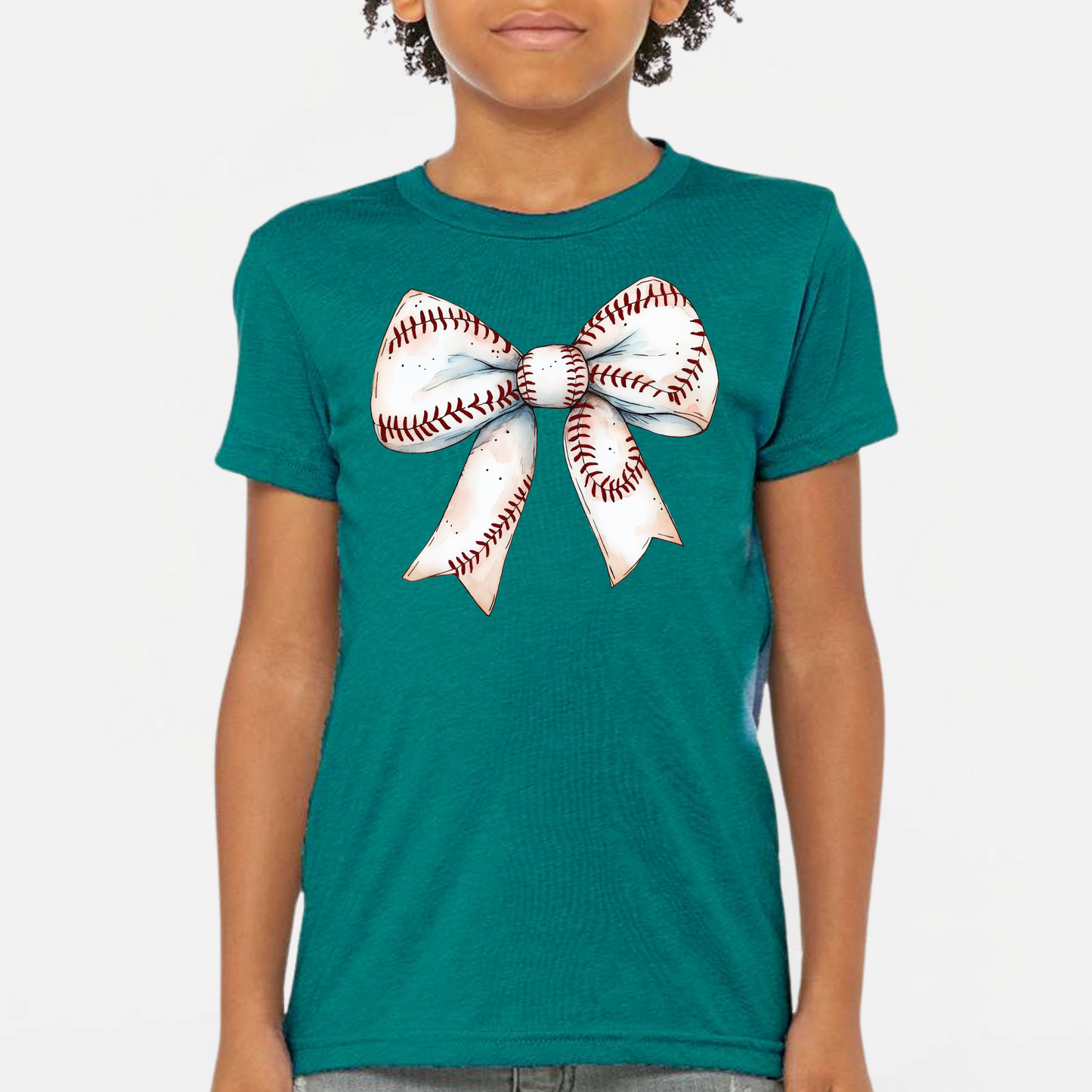 Baseball: Coquette Bow Number T-Shirt