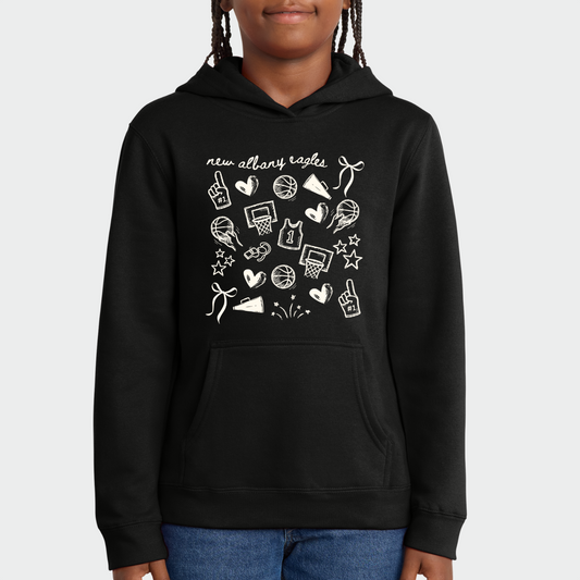 NAGTB: New Albany Basketball Collage Hooded Sweatshirt