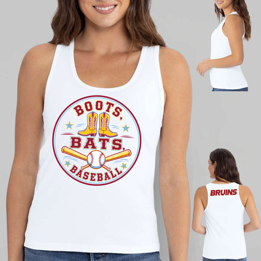 BRUINS: Boots, Bats & Baseball Women's Cotton Tank