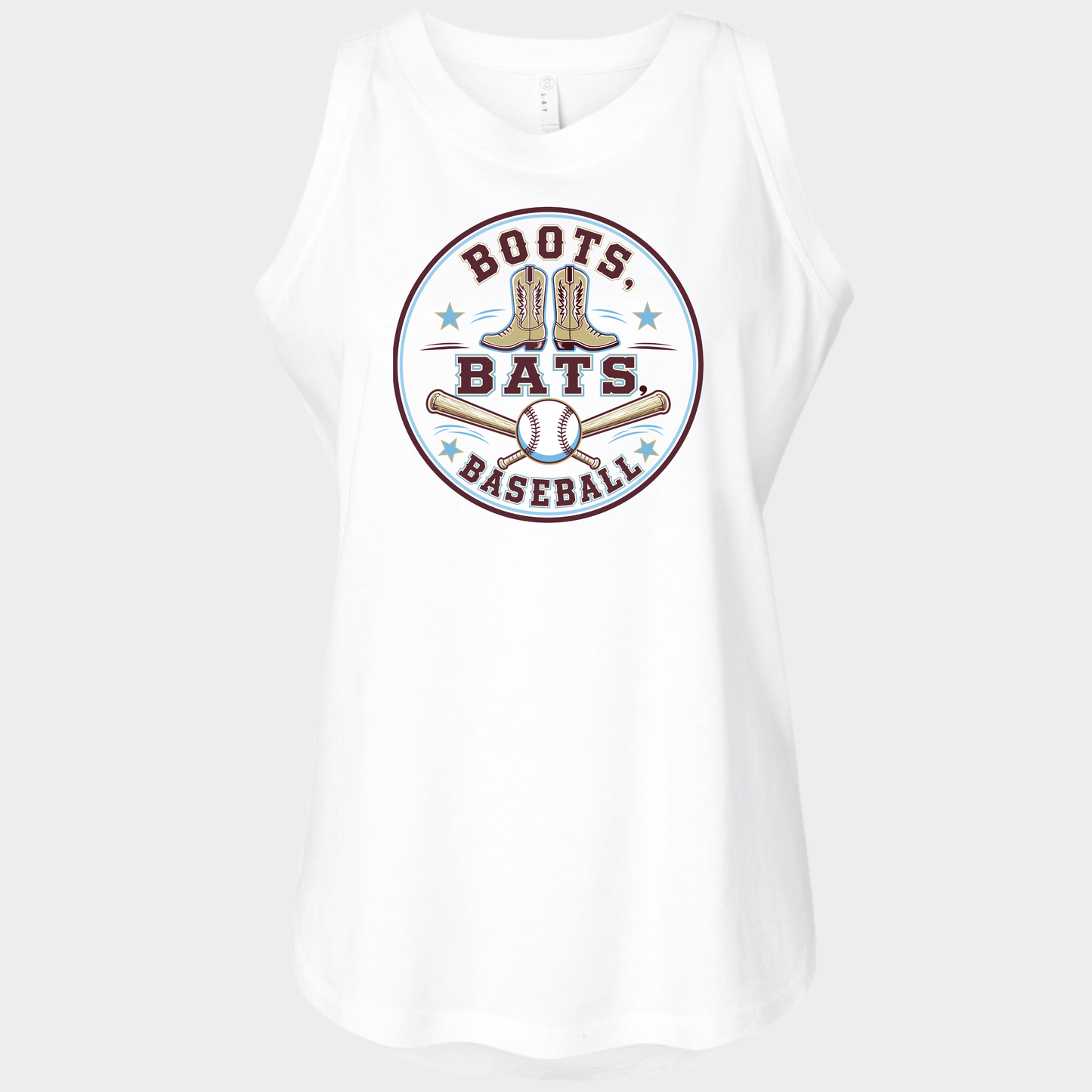 Boots, Bats & Baseball Women's & Girls Muscle Tank Top