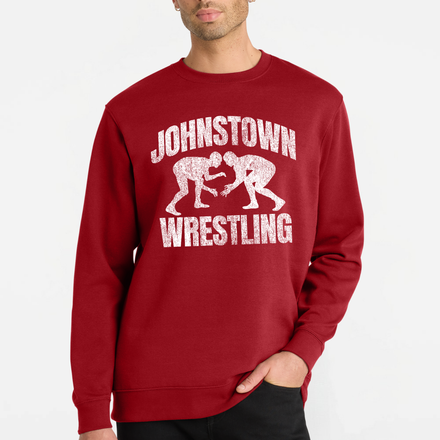 JYAA: Johnstown Wrestling *distressed graphic* Crew Sweatshirt