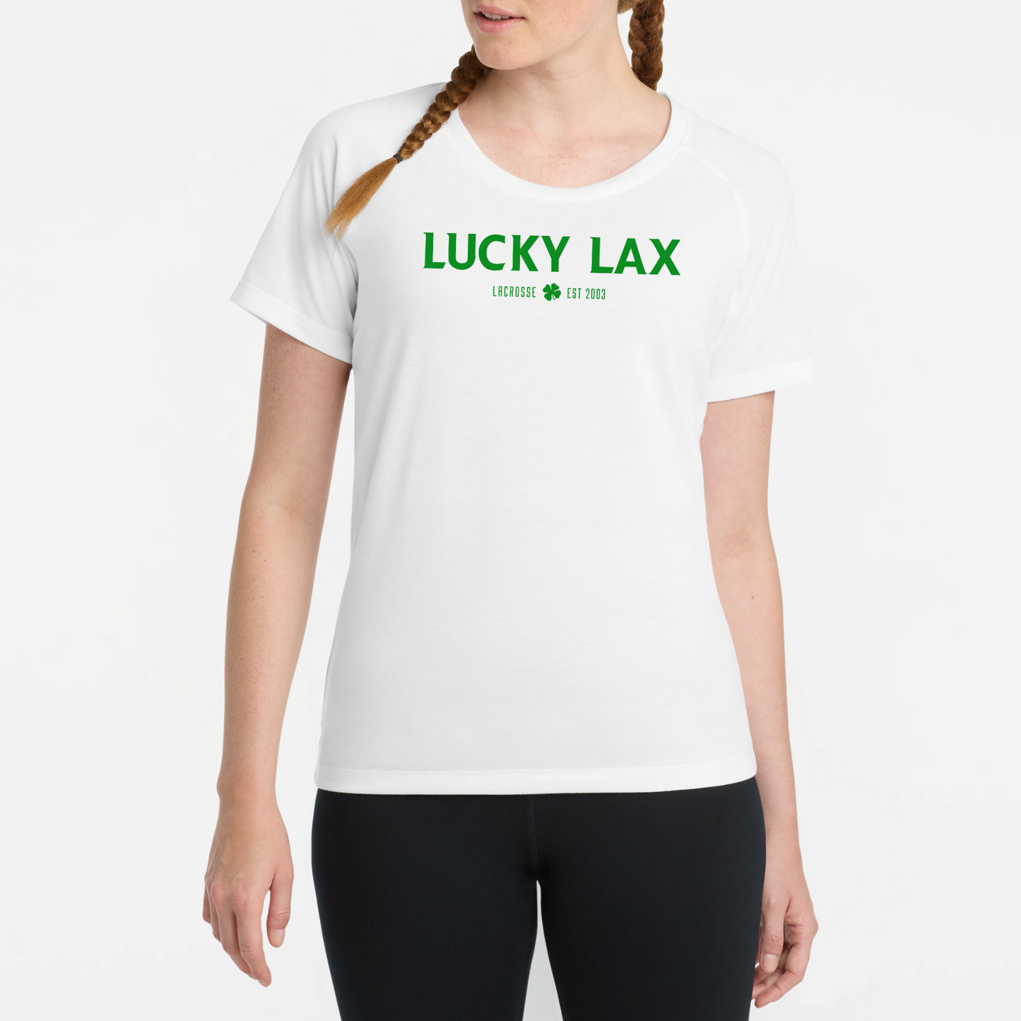 LuckyLax: Women's Raglan Triblend Tech T-Shirt