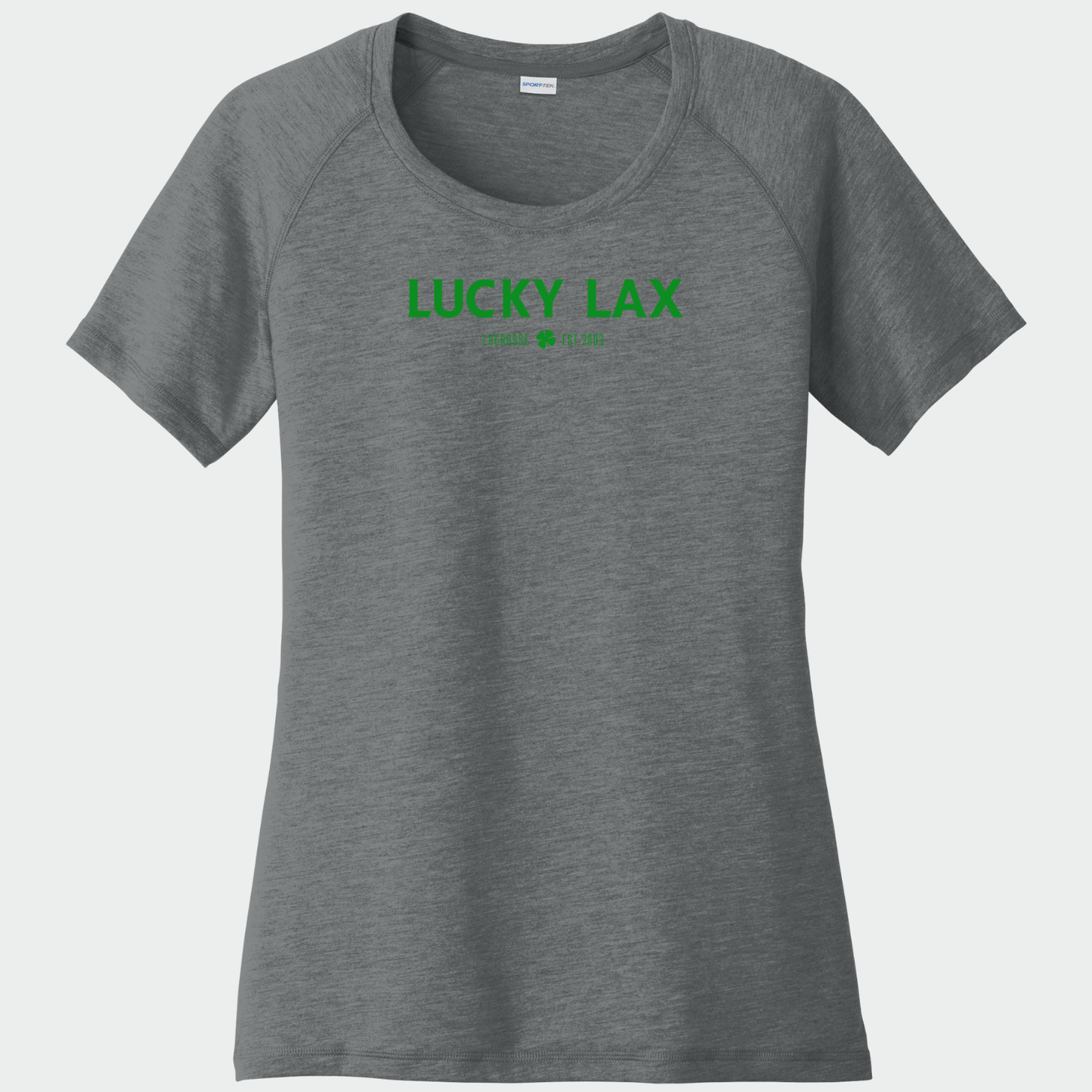 LuckyLax: Women's Raglan Triblend Tech T-Shirt