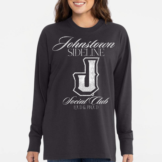 JYAA: Johnstown Sideline Social Club Heavyweight Long Sleeve T-Shirt