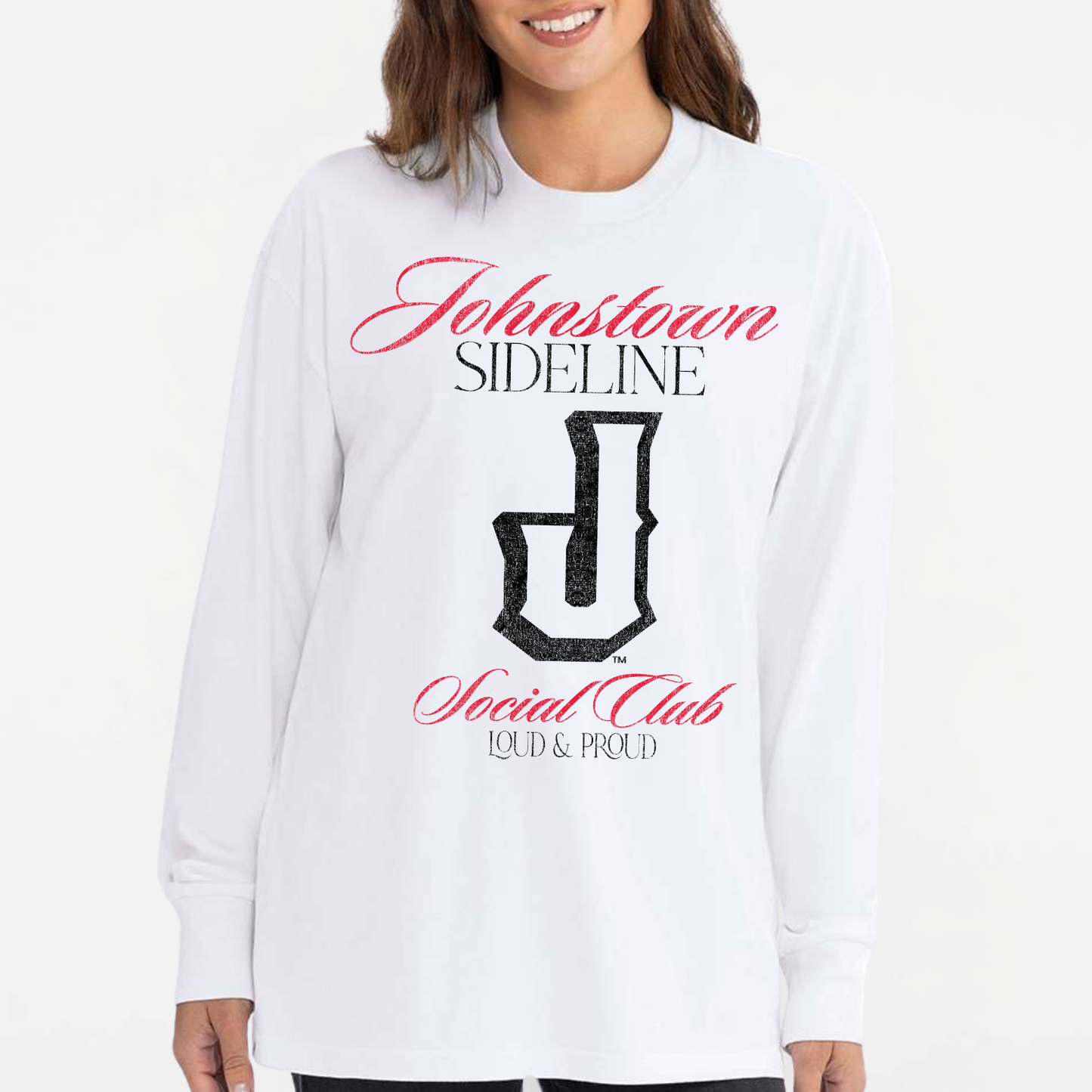 JYAA: Johnstown Sideline Social Club Heavyweight Long Sleeve T-Shirt