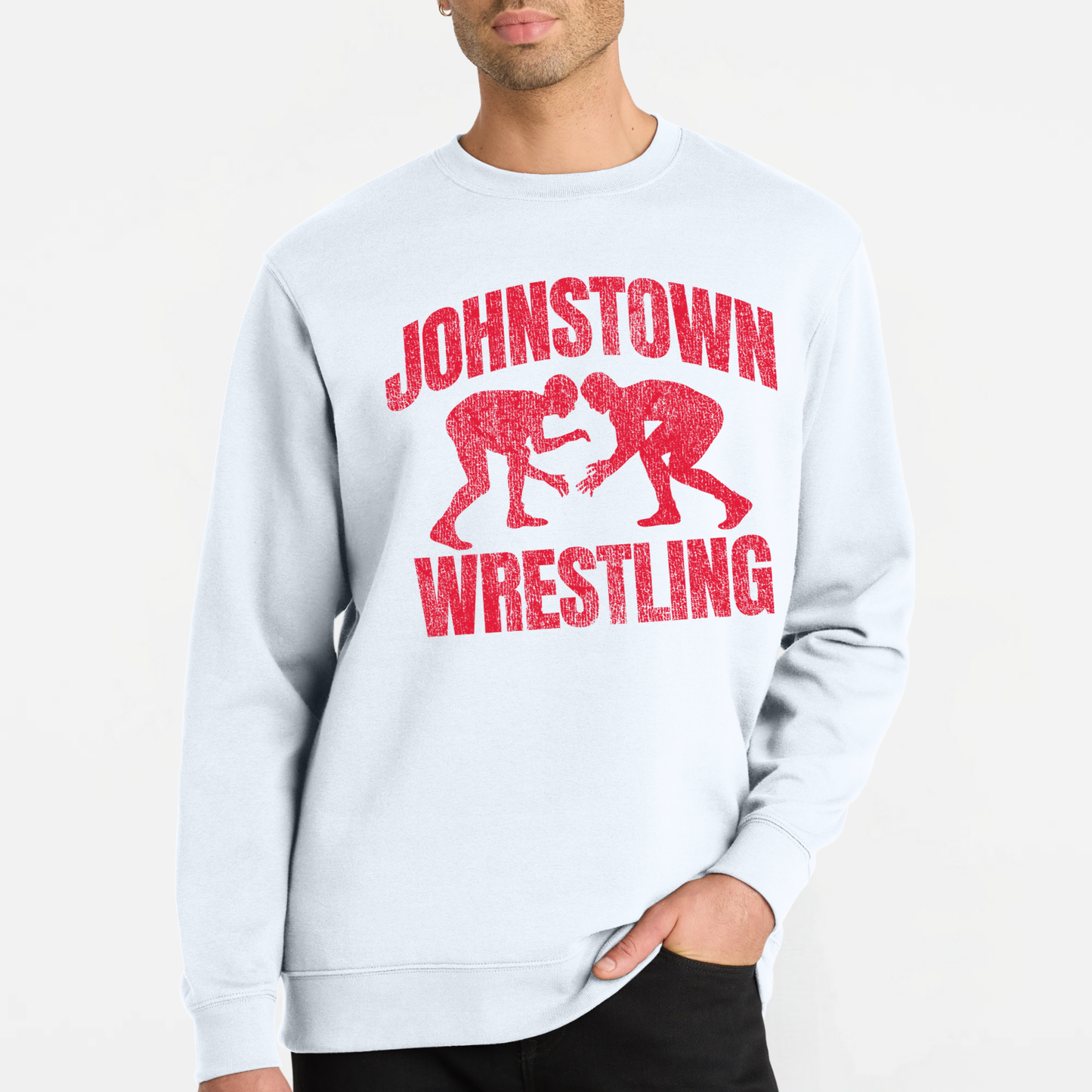 JYAA: Johnstown Wrestling *distressed graphic* Crew Sweatshirt
