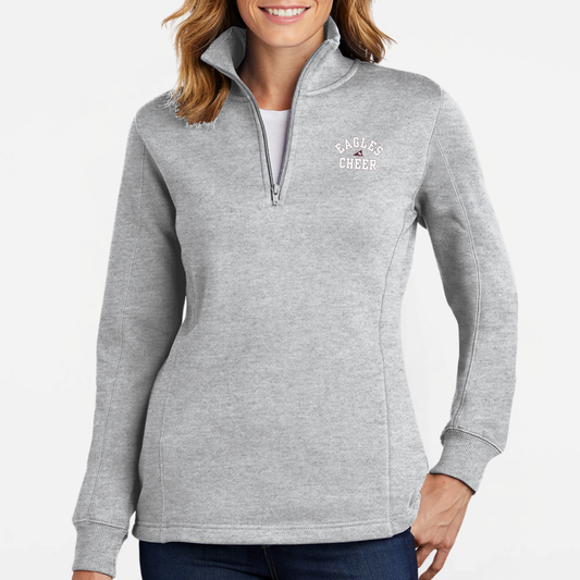 NAYCHEER: Eagles Cheer Women's Quarter-Zip Sweatshirt