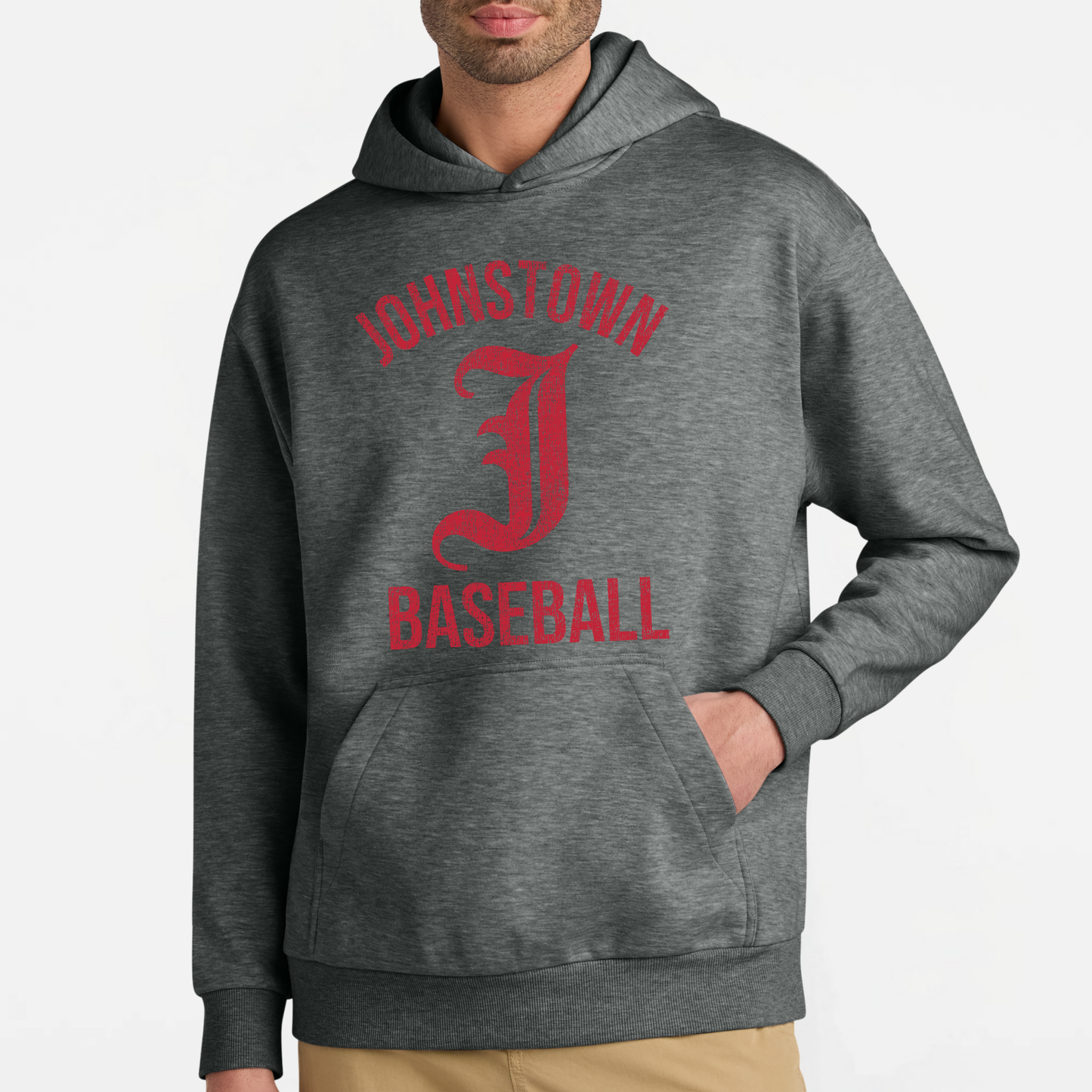 JTB: Old English J Heavyweight Hooded Sweatshirt *Distressed Print*
