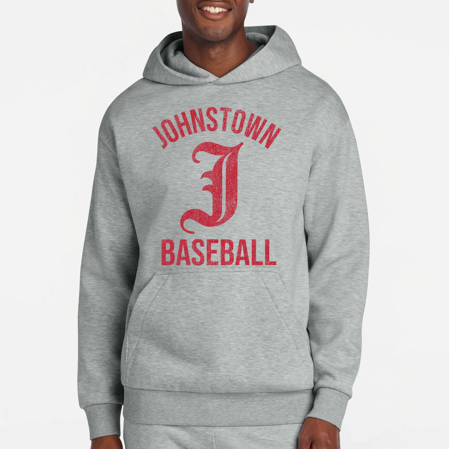 JTB: Old English J Heavyweight Hooded Sweatshirt *Distressed Print*