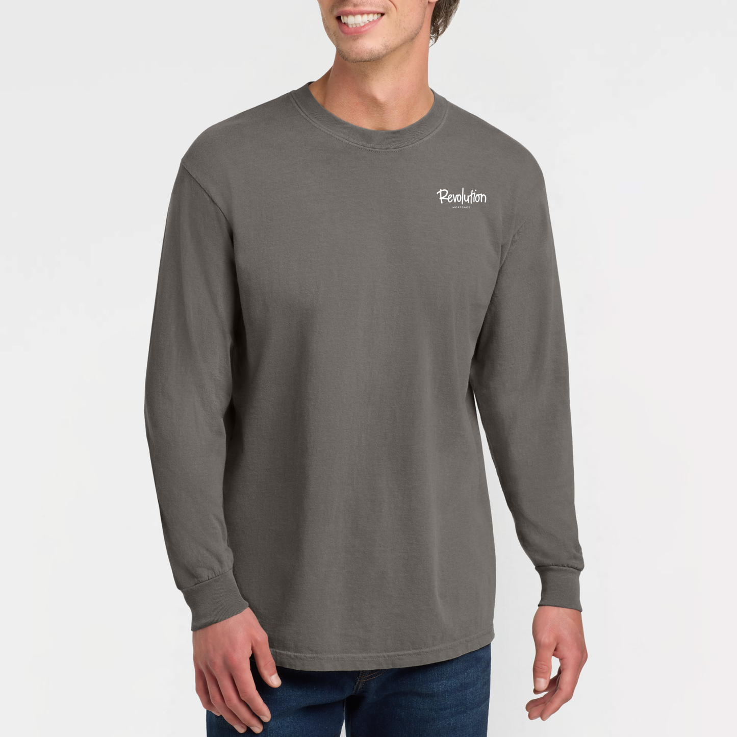 Revolution Mortgage: Embroidered, Comfort Colors® Long Sleeve Tee
