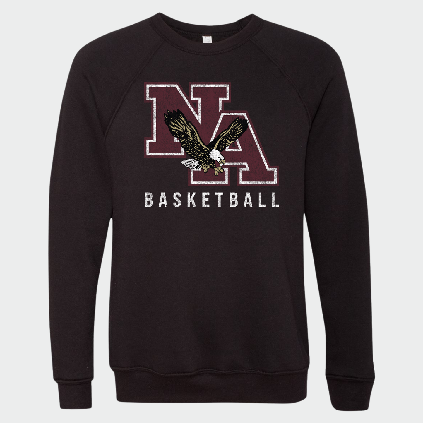 NAGTB: NA Basketball *Distressed Print* Sponge Fleece Crew Sweatshirt