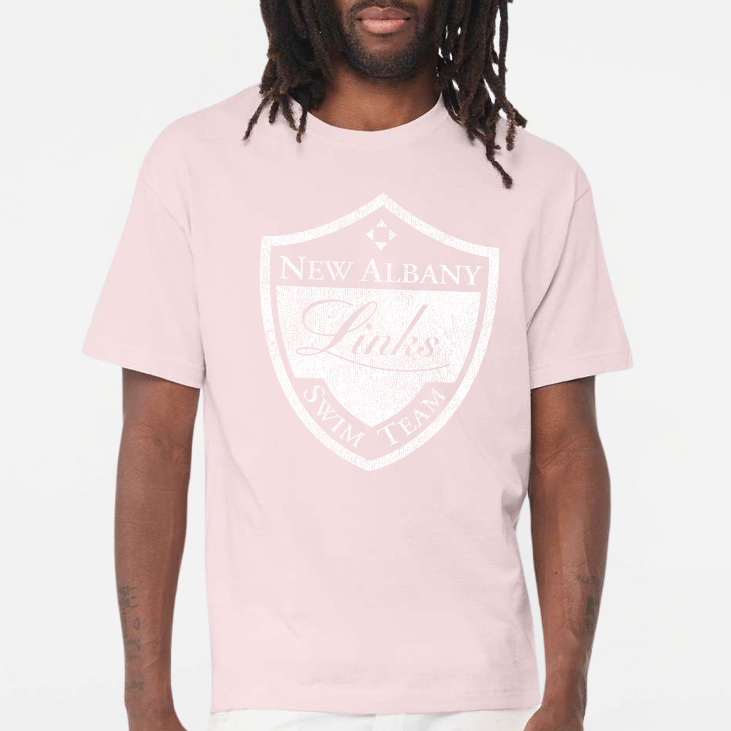 LINKSWIM: Distressed Crest 6oz Heavyweight T-Shirt