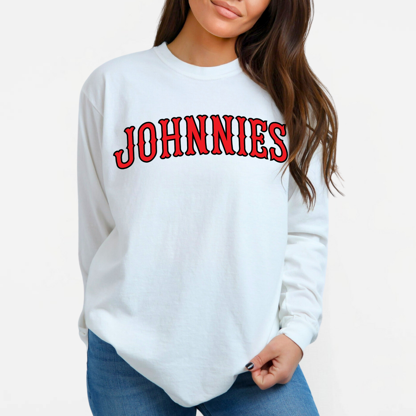 JTB: Johnnies Retro Font Long Sleeve T-Shirt