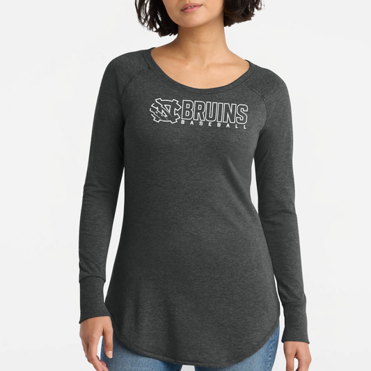 BRUINS: Women's Triblend Long Sleeve Tunic T-Shirt