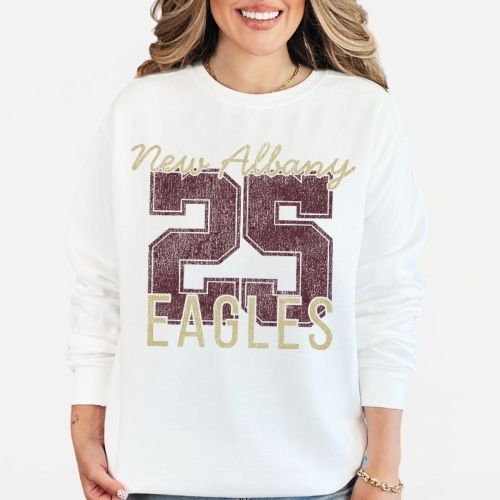 Number Shop: New Albany Eagles Number Sweatshirt *personalized*