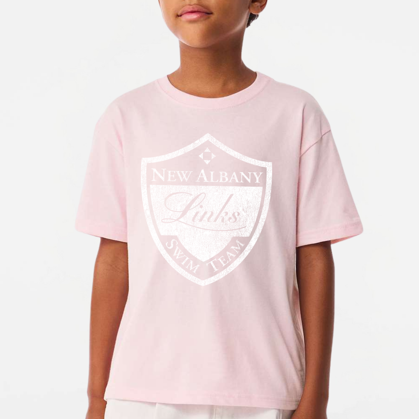 LINKSWIM: Distressed Crest 6oz Heavyweight T-Shirt