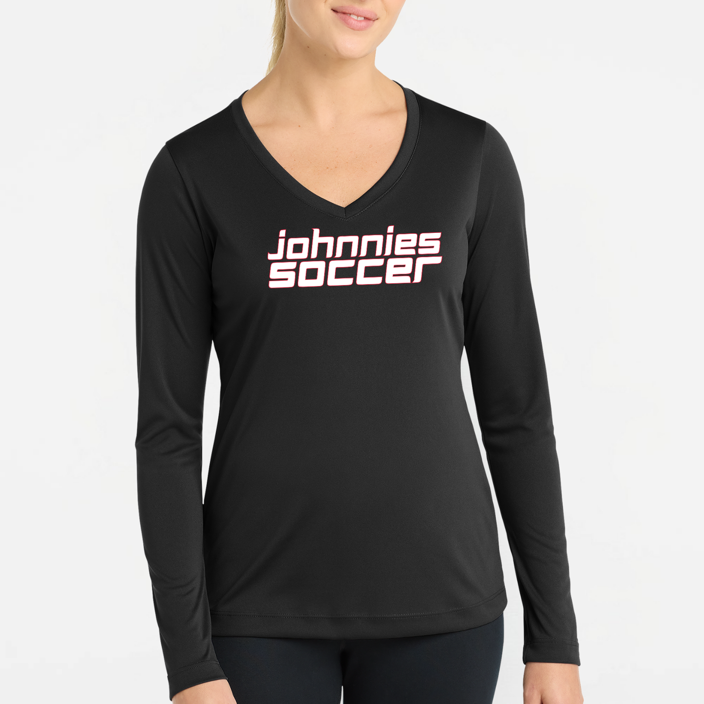 JYAA: Johnnies *Pick Your Sport* Women's Long Sleeve Tech V-Neck T-Shirt