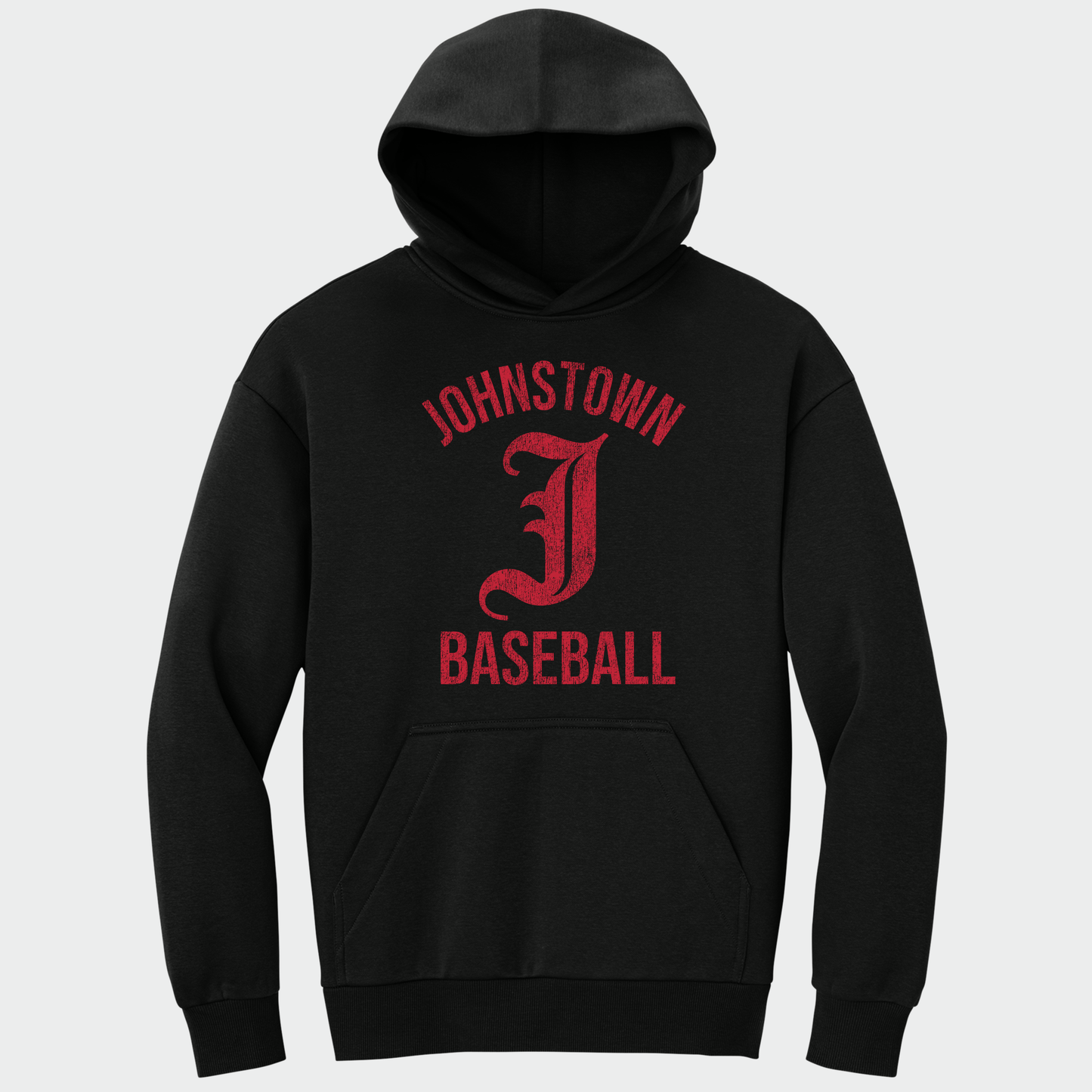 JTB: Old English J Heavyweight Hooded Sweatshirt *Distressed Print*