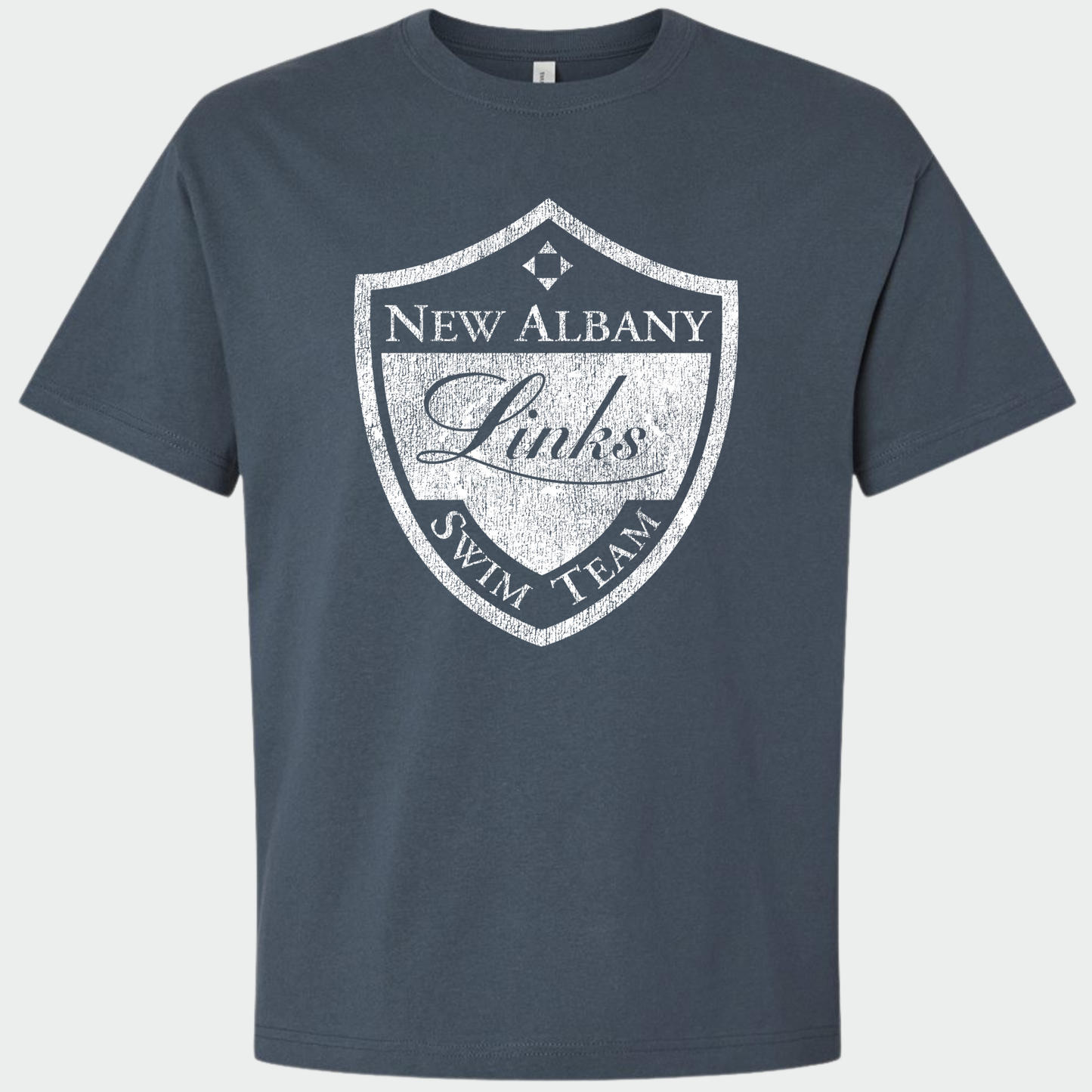 LINKSWIM: Distressed Crest 6oz Heavyweight T-Shirt