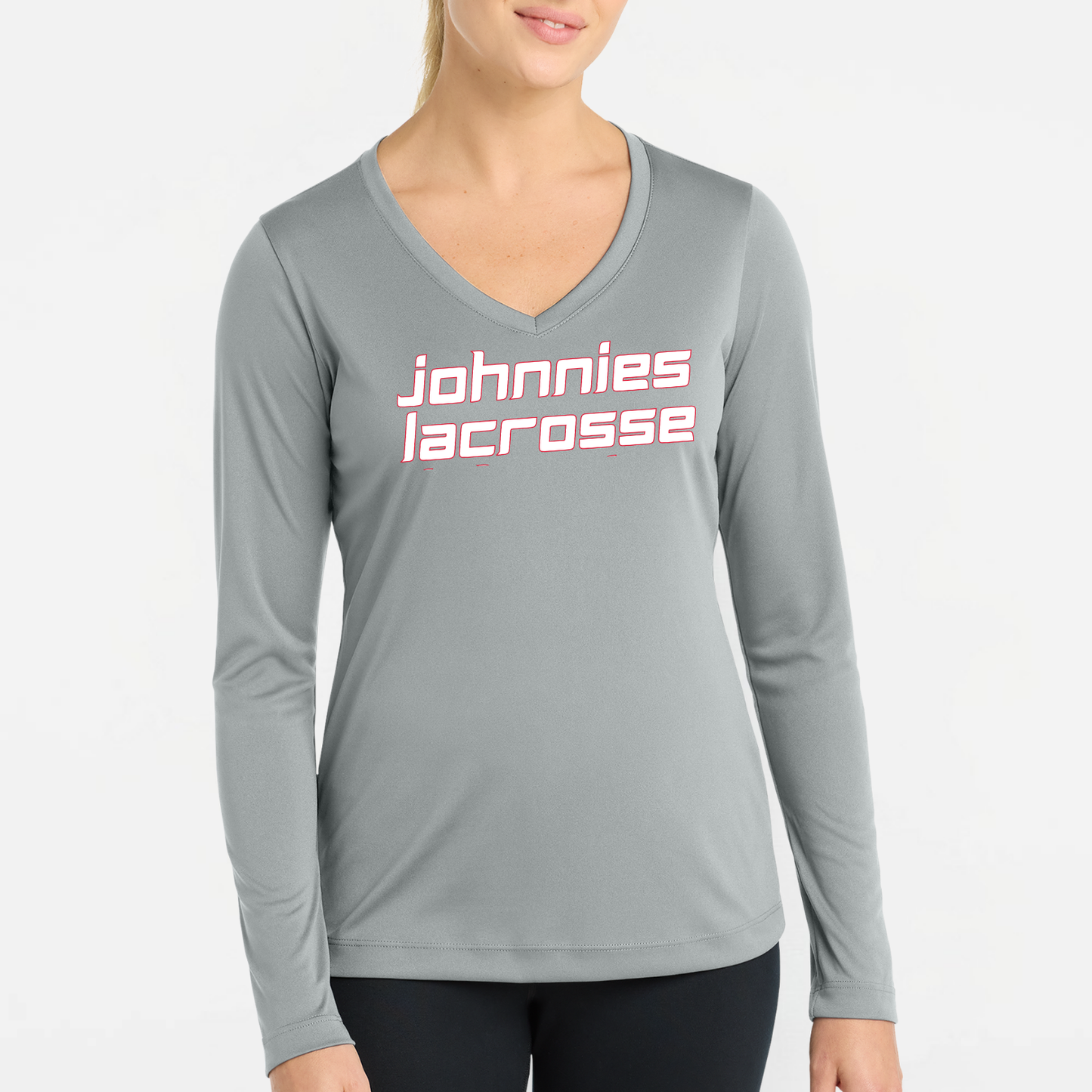 JYAA: Johnnies *Pick Your Sport* Women's Long Sleeve Tech V-Neck T-Shirt