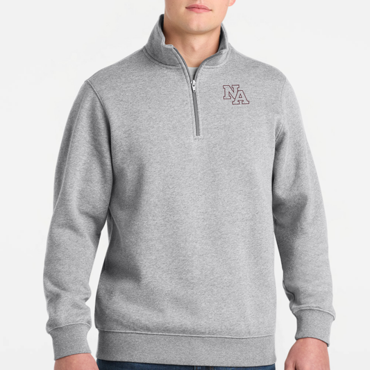 NAPTO: Embroidered, Quarter-Zip Sweatshirt