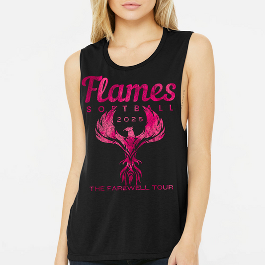 Flames Softball: Farewell Tour Women's Flowy Muscle Tank Top