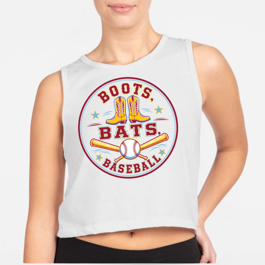 BRUINS: Boots, Bats & Baseball Women's Cropped Tank