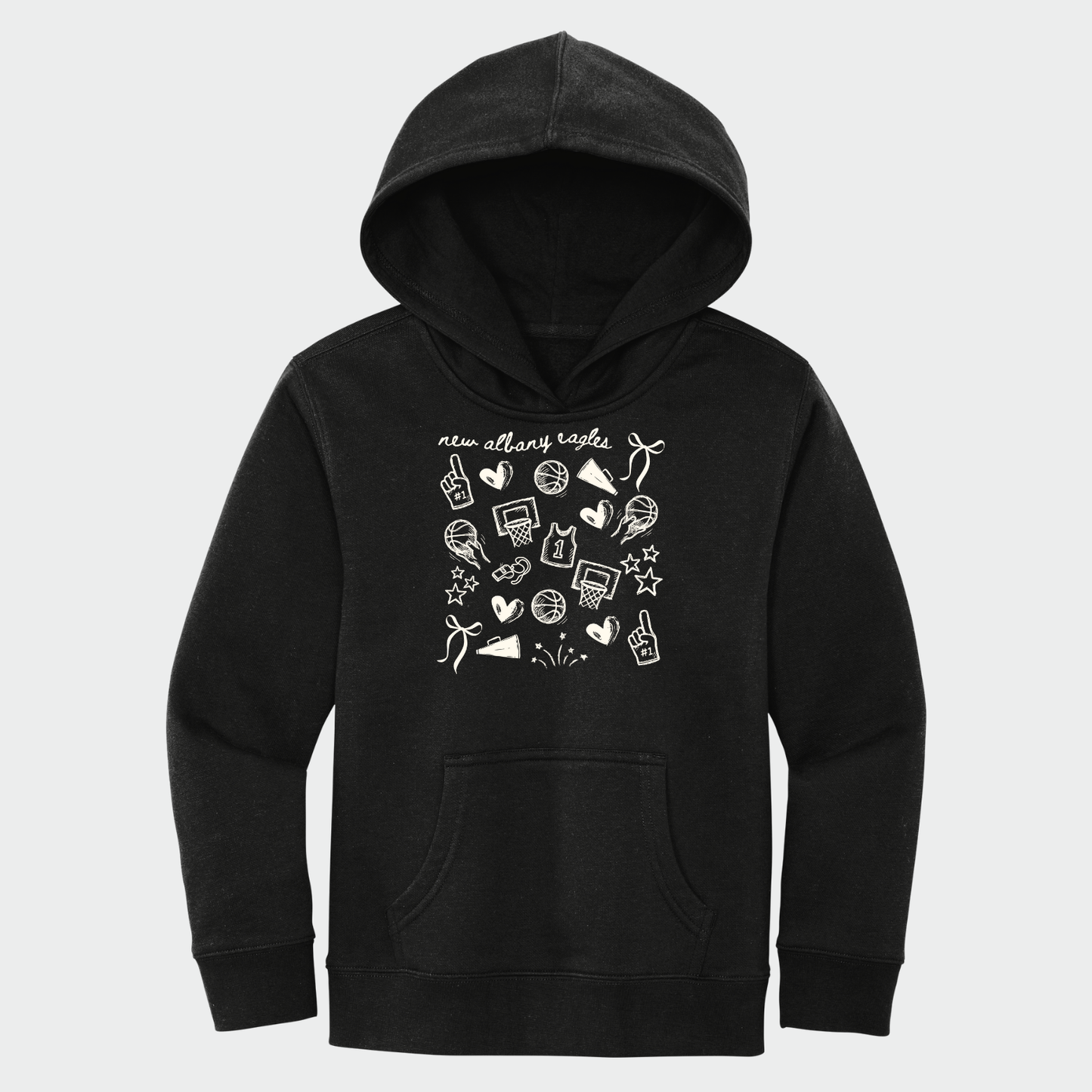 NAGTB: New Albany Basketball Collage Hooded Sweatshirt