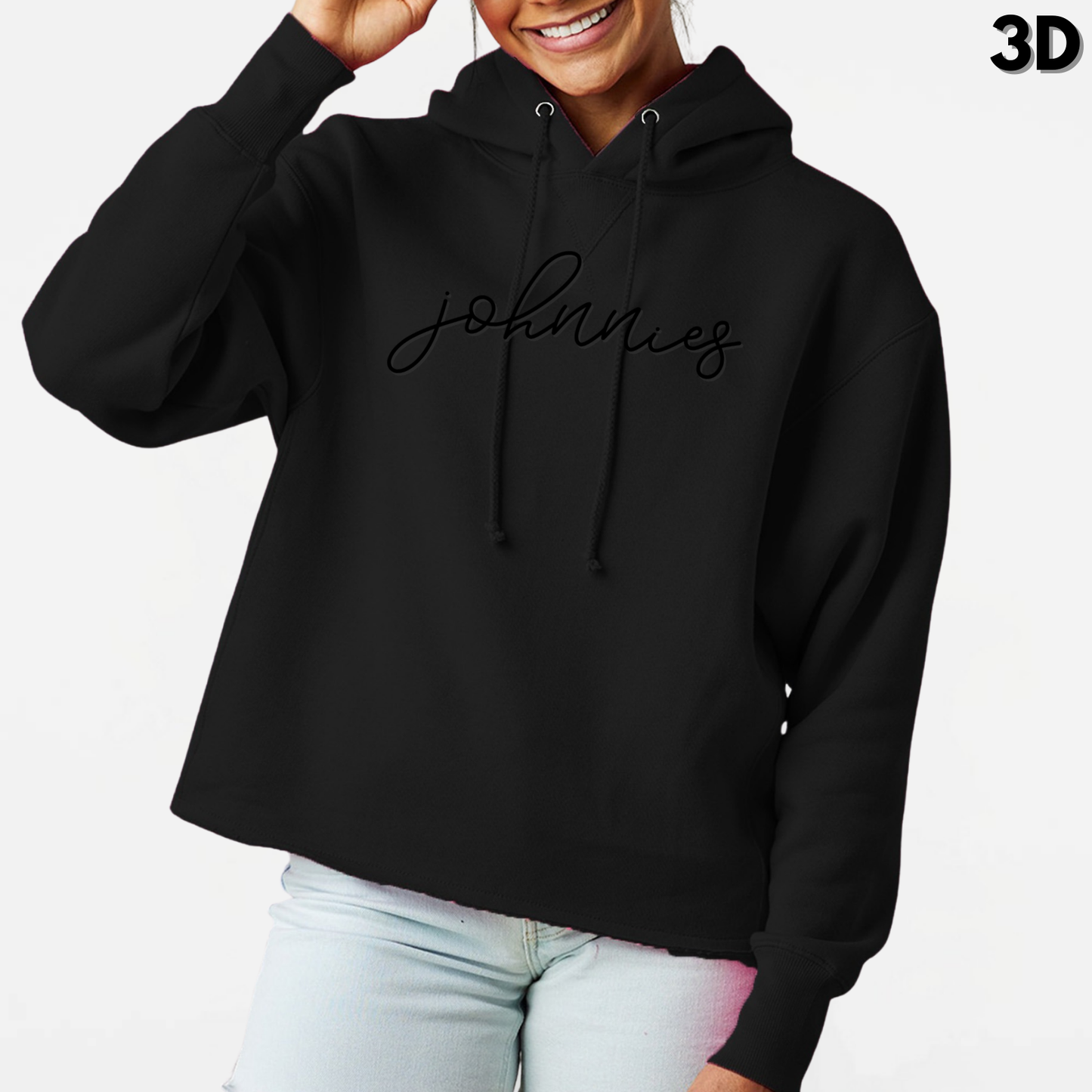 JYAA: Johnnies 3D Printed Women's Heavyweight Hooded Sweatshirt
