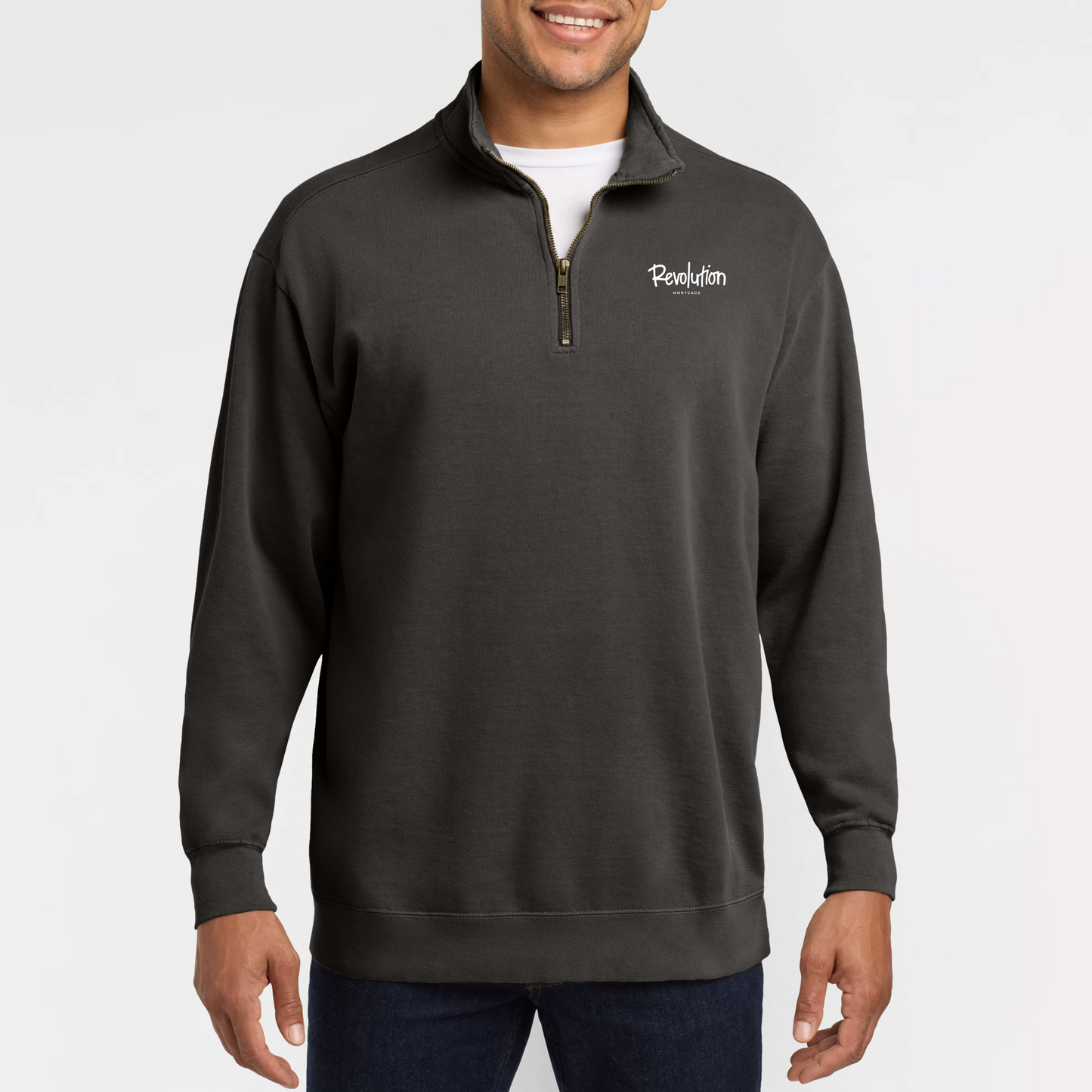 Revolution Mortgage: Embroidered, Comfort Colors® Ring Spun 1/4-Zip Sweatshirt