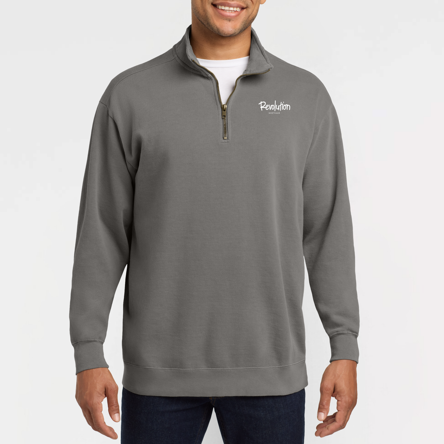 Revolution Mortgage: Embroidered, Comfort Colors® Ring Spun 1/4-Zip Sweatshirt