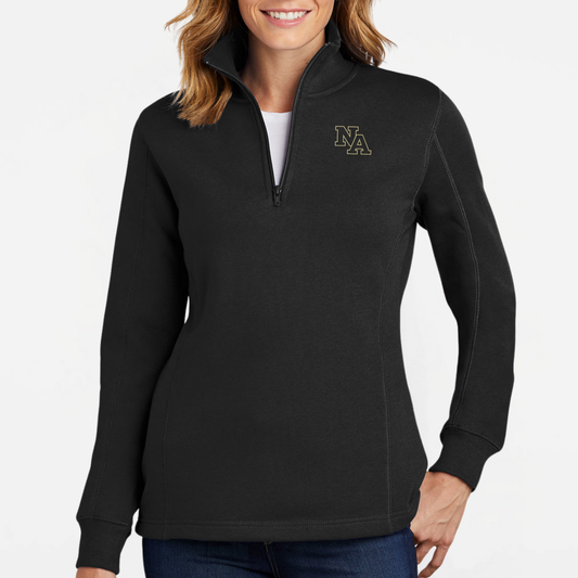 NAPTO: Embroidered, Women's Quarter-Zip Sweatshirt