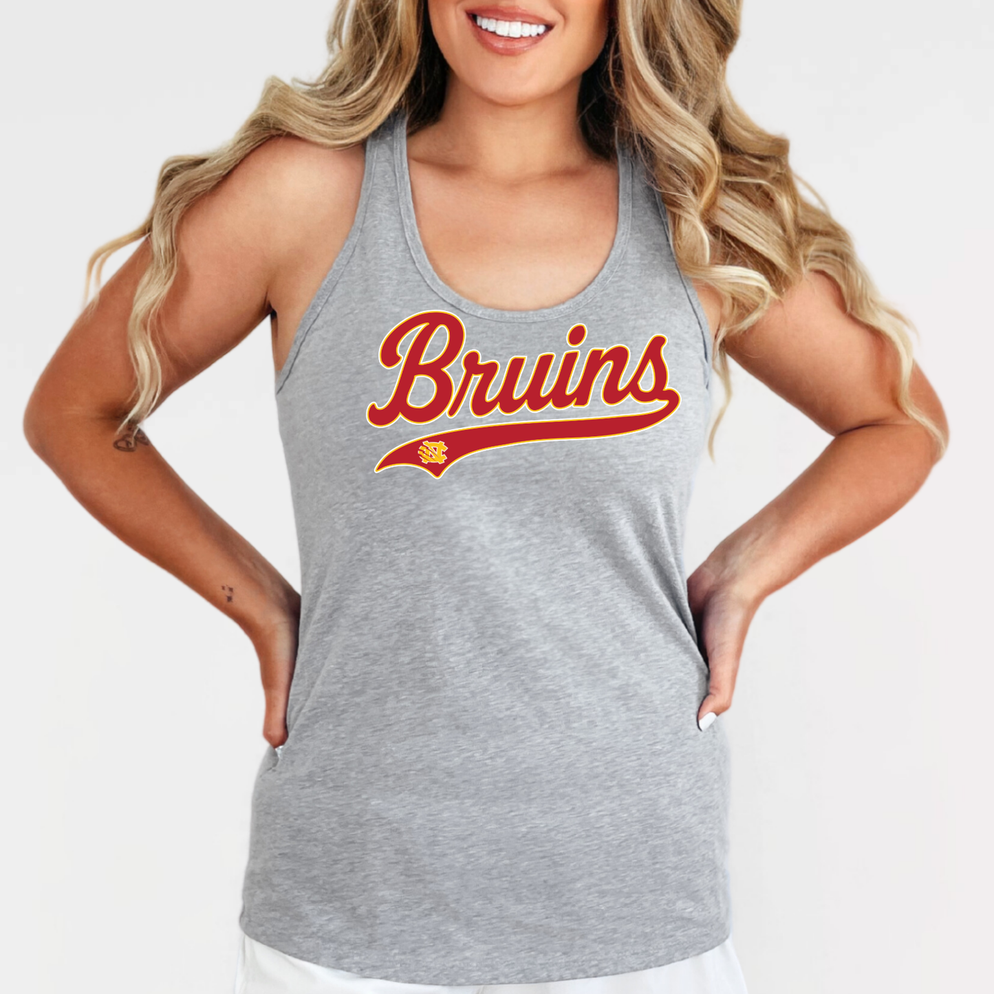 BRUINS: Swash Women's Racerback Tank Top