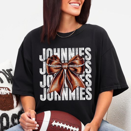 JYAA: Football Bow *distressed* T-Shirt