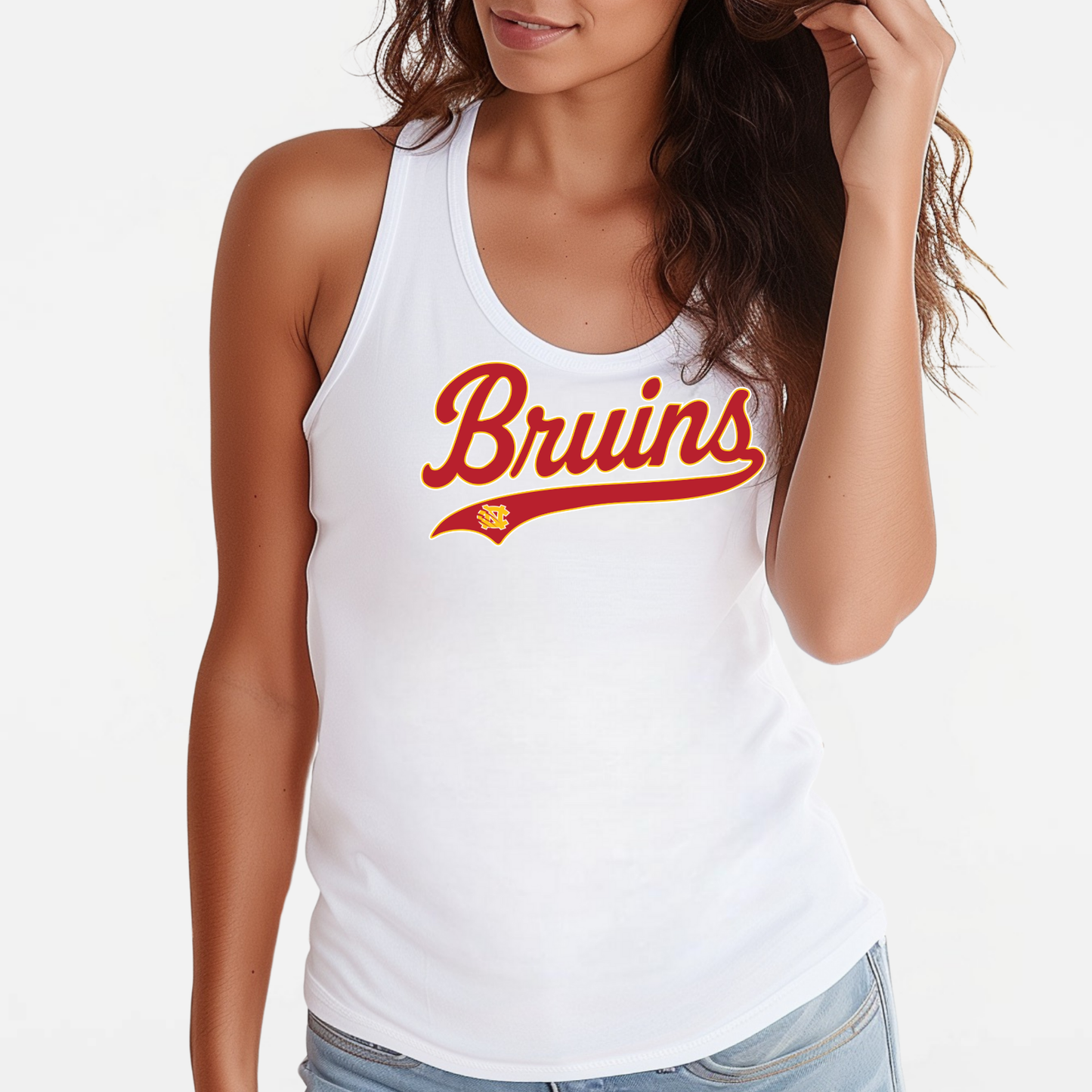 BRUINS: Swash Women's Racerback Tank Top
