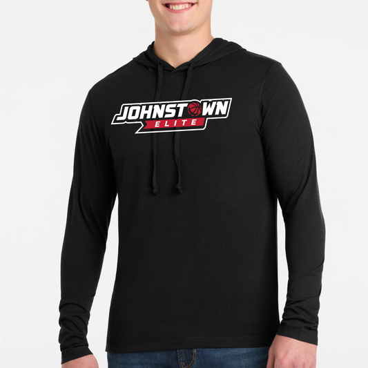 JEB: Johnstown Elite Basketball Long Sleeve, Hooded Triblend Tech T-Shirt