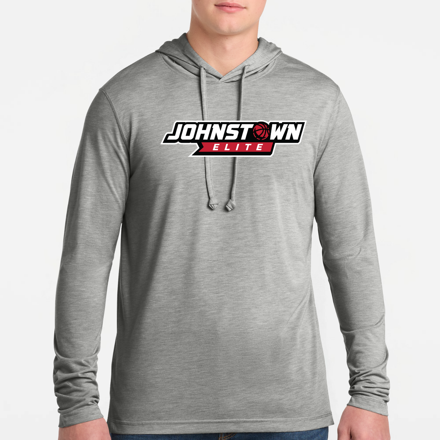 JEB: Johnstown Elite Basketball Long Sleeve, Hooded Triblend Tech T-Shirt