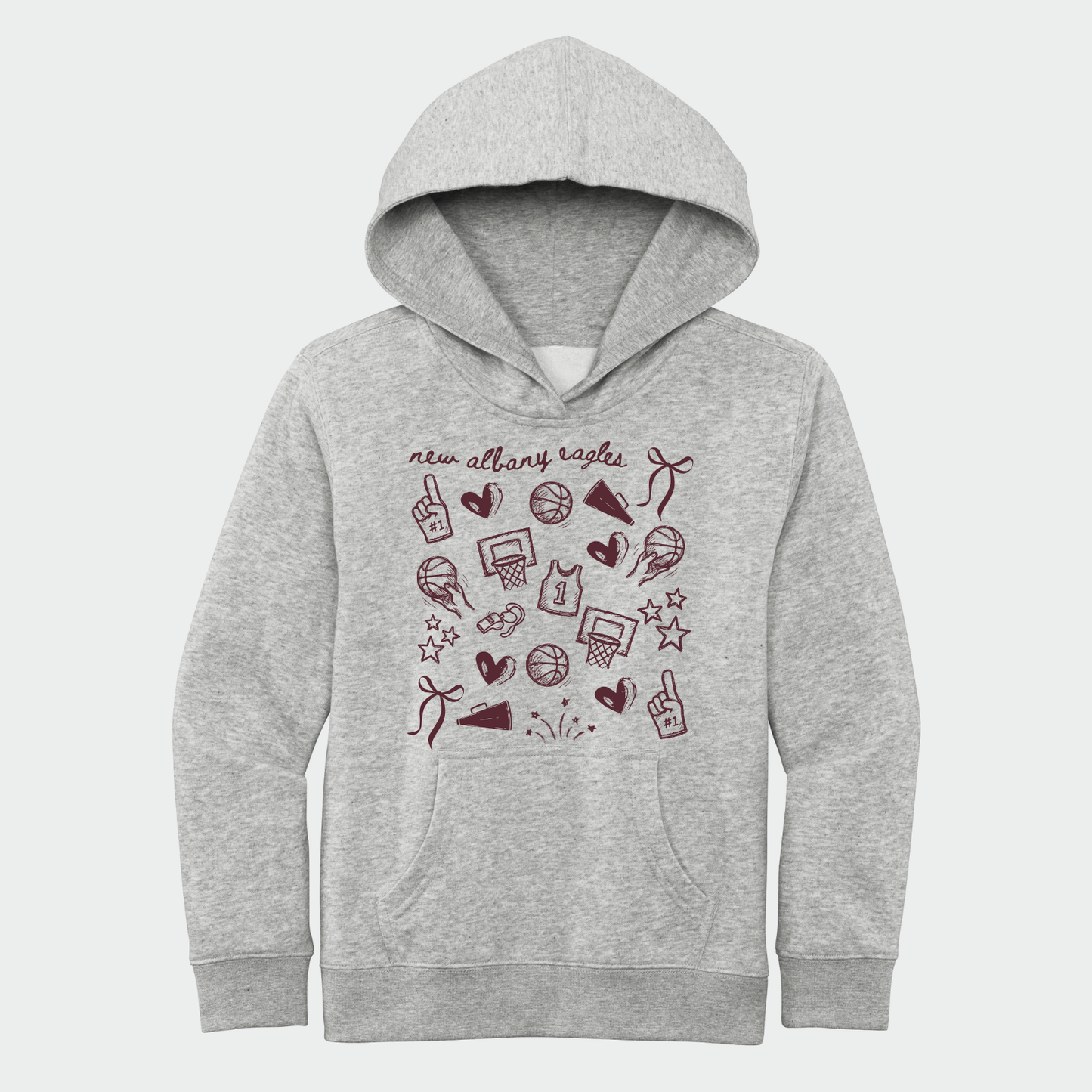 NAGTB: New Albany Basketball Collage Hooded Sweatshirt
