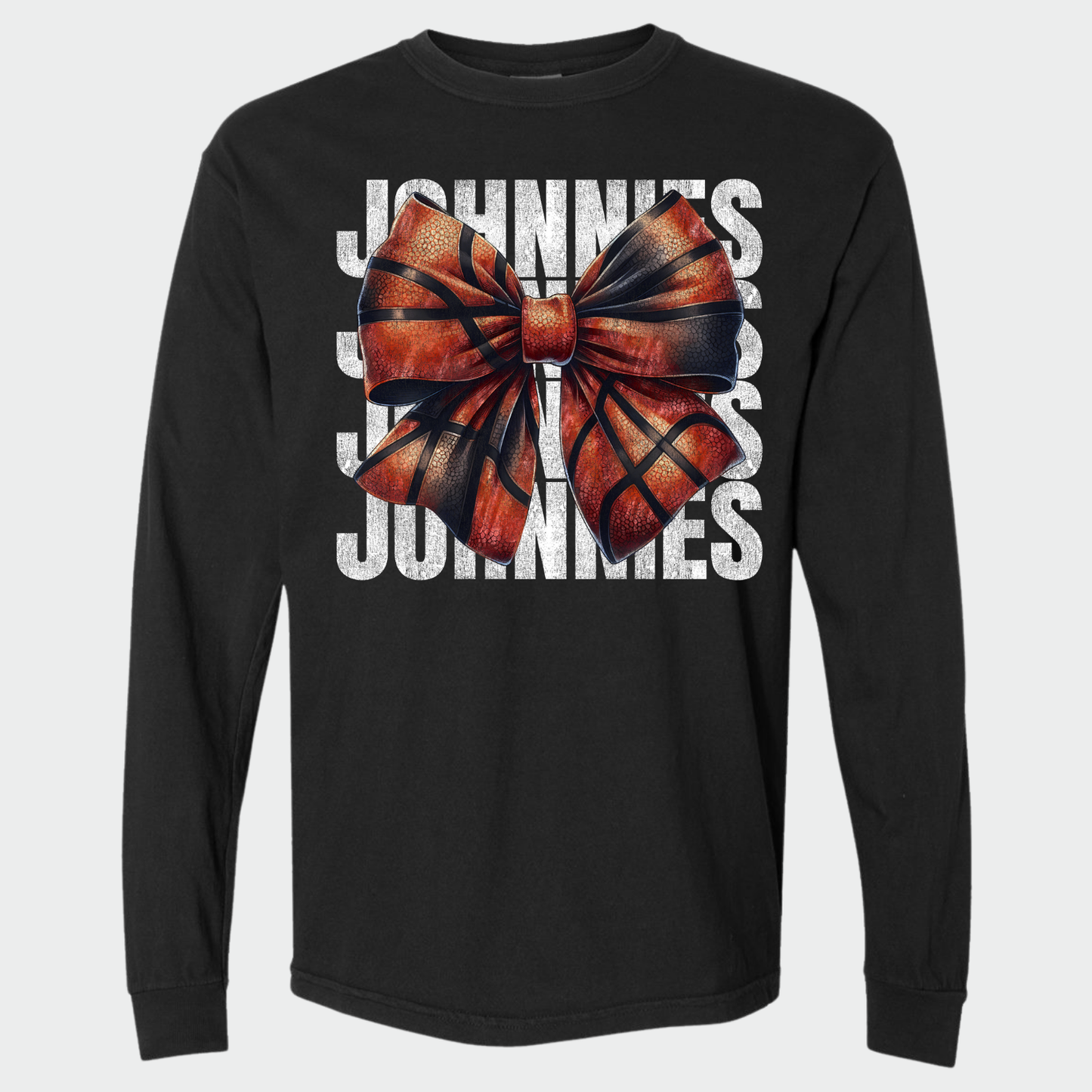 JYAA: Johnnies Basketball Bow *distressed* Long Sleeve T-Shirt