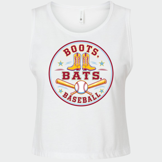 BRUINS: Boots, Bats & Baseball Women's Cropped Tank