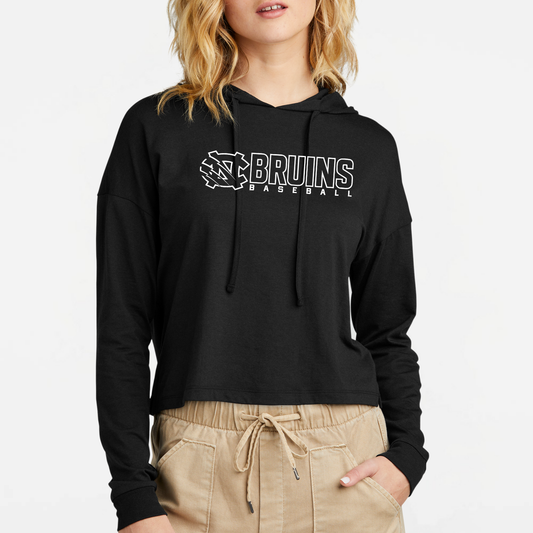 BRUINS: Women's Triblend Long Sleeve Hooded T-Shirt