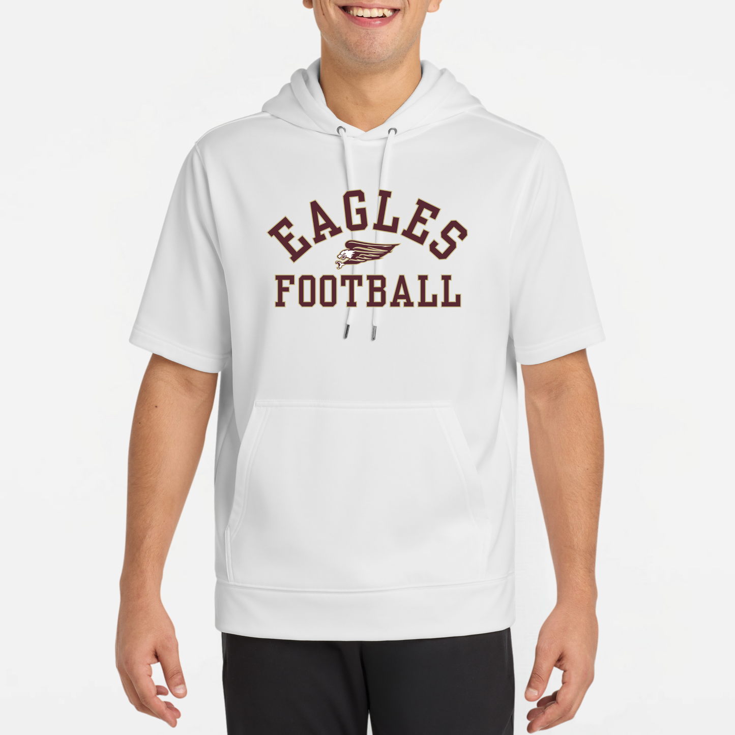 NAFootball: Eagles Football Short Sleeve Tech Fleece Hoodie