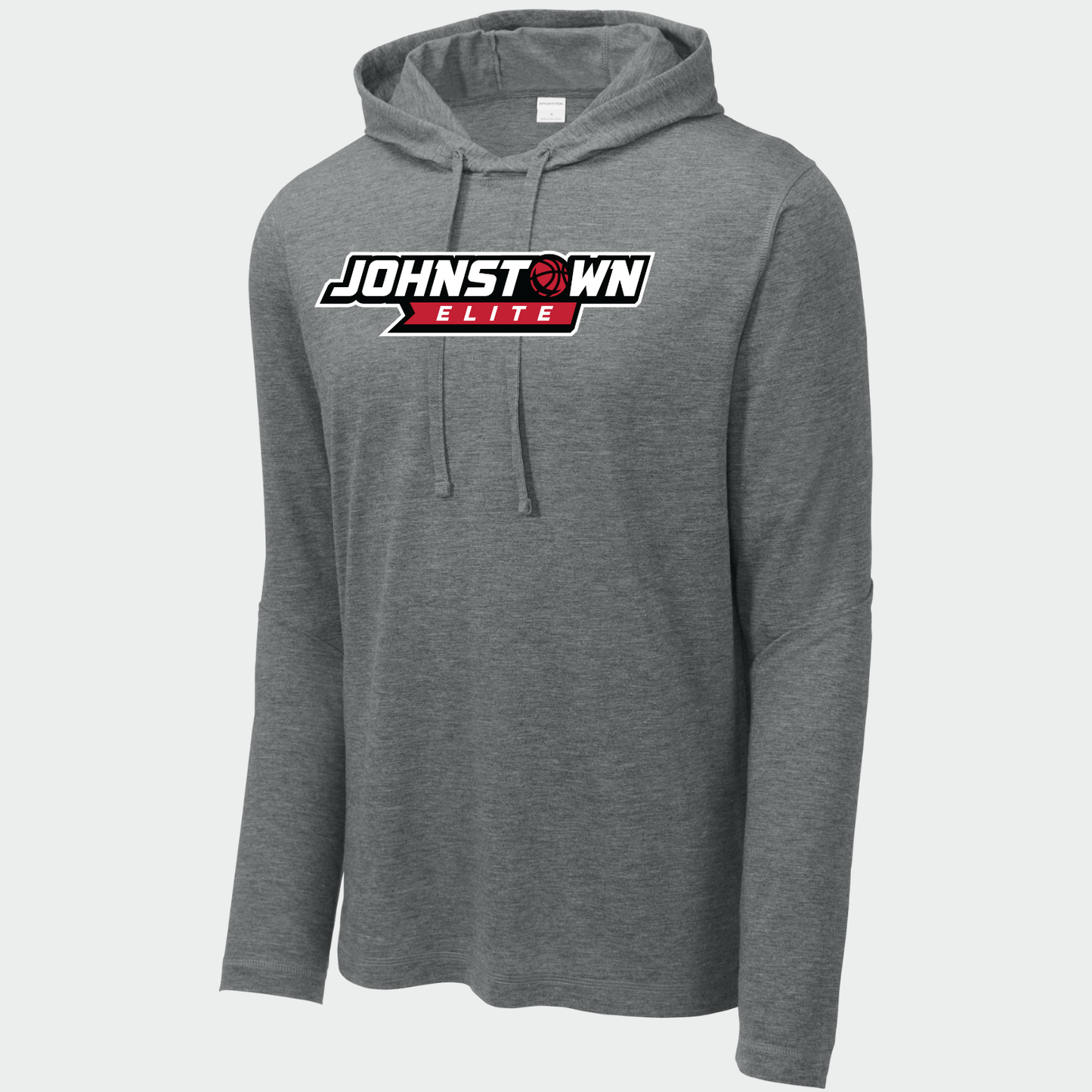 JEB: Johnstown Elite Basketball Long Sleeve, Hooded Triblend Tech T-Shirt