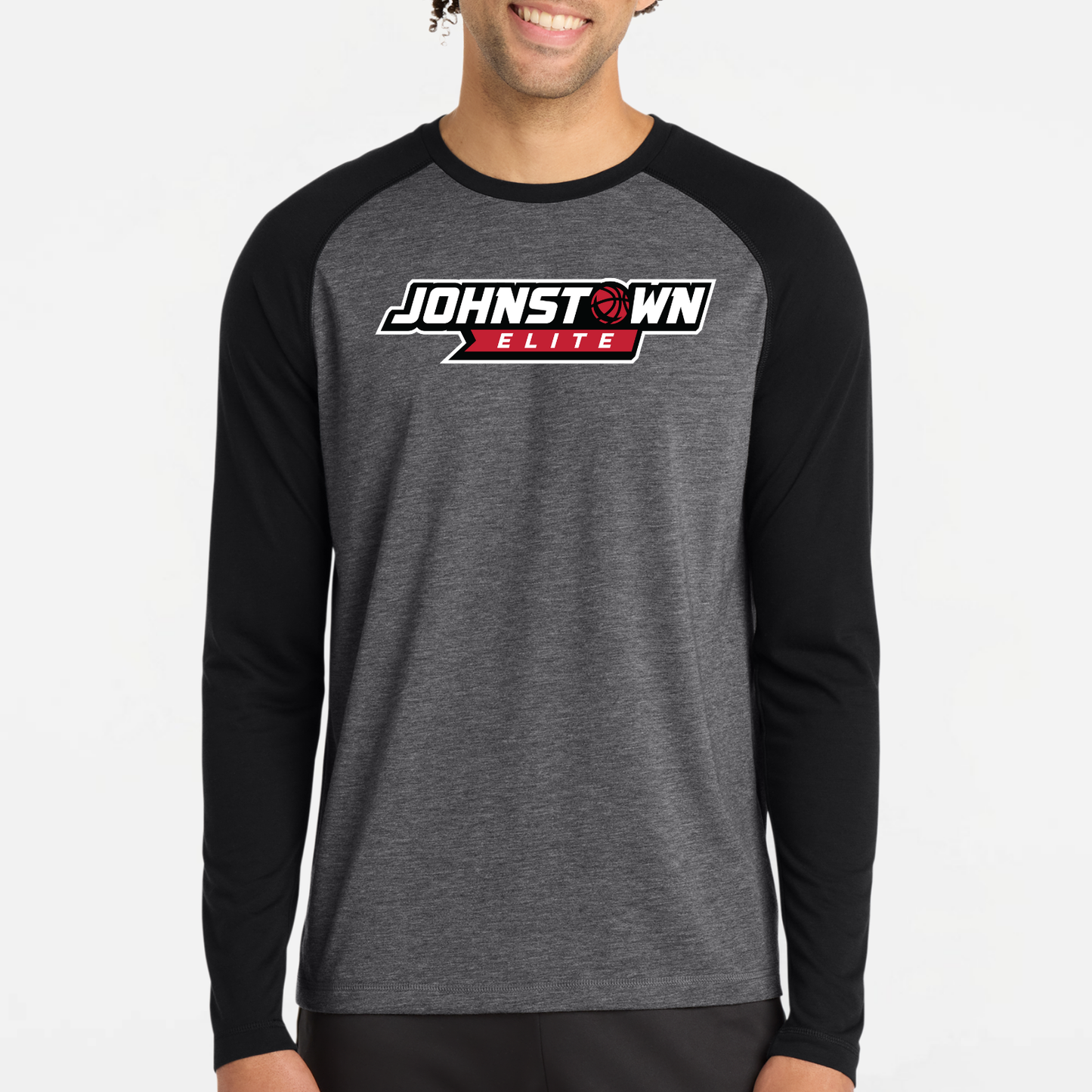 JEB: Johnstown Elite Basketball Raglan Long Sleeve Triblend Tech T-Shirt