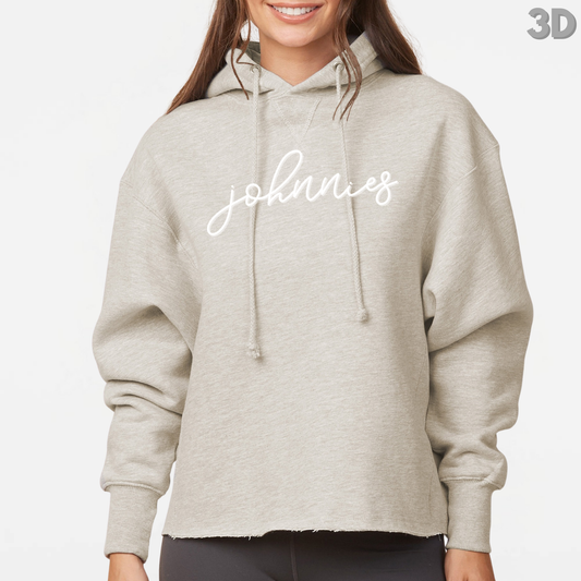 JYAA: Johnnies 3D Printed Women's Heavyweight Hooded Sweatshirt